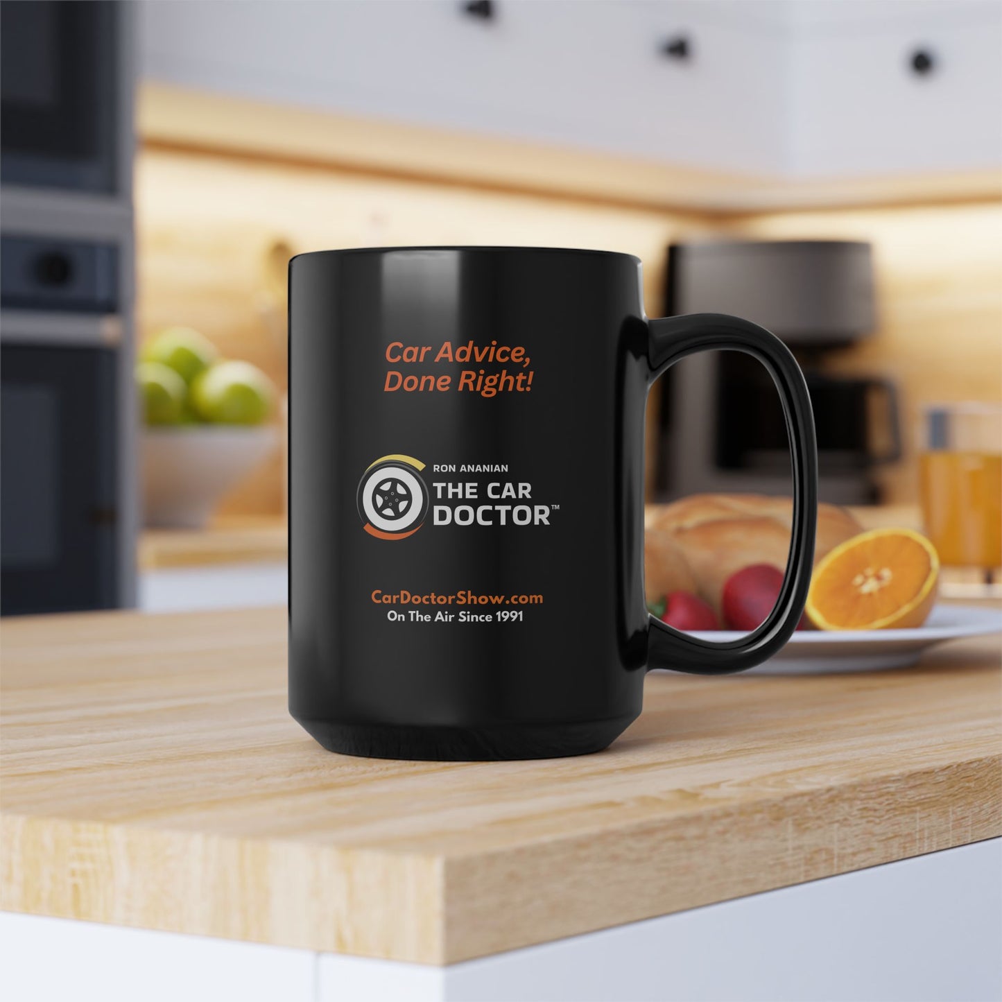 Ron Ananian The Car Doctor™ - "Tell Me What's Good..." Ron-ism - 15 oz Black Coffee Mug