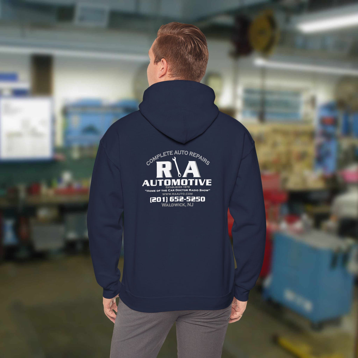 R \ A Automotive Hooded Sweatshirt