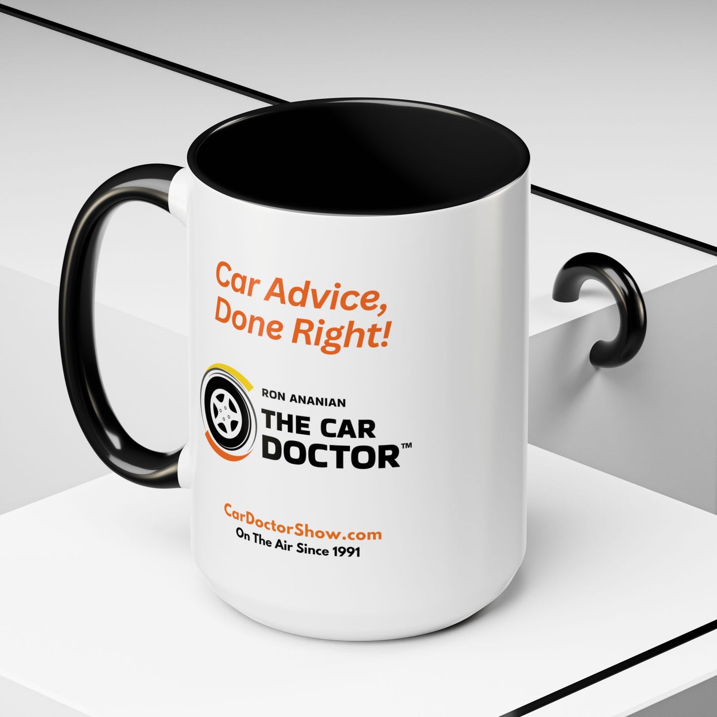 Ron Ananian The Car Doctor™ - 15 oz Coffee Mug with Ron-ism Quote