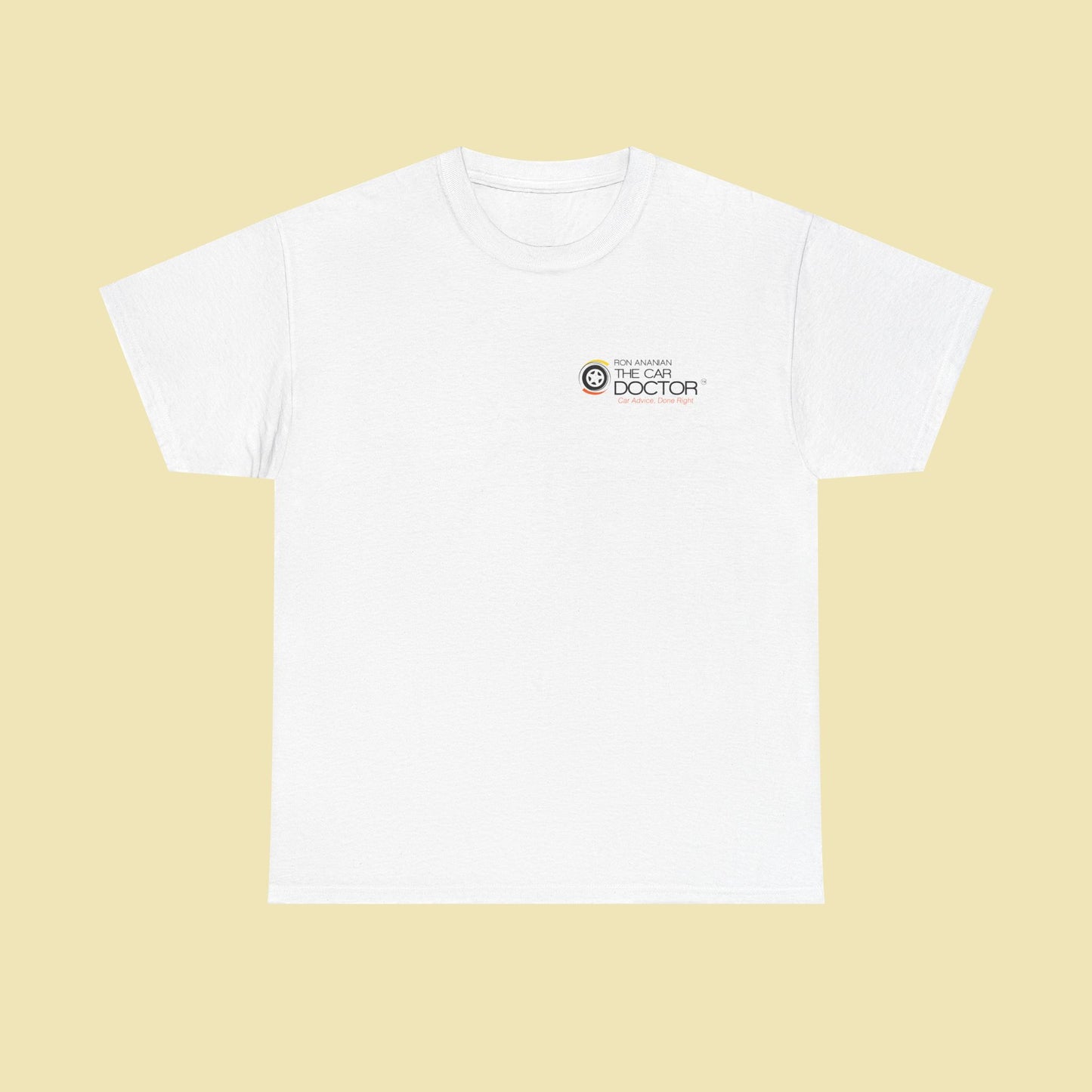 Ron Ananian The Car Doctor™ - Unisex Heavy Cotton T-shirt (FRONT LOGO ONLY)