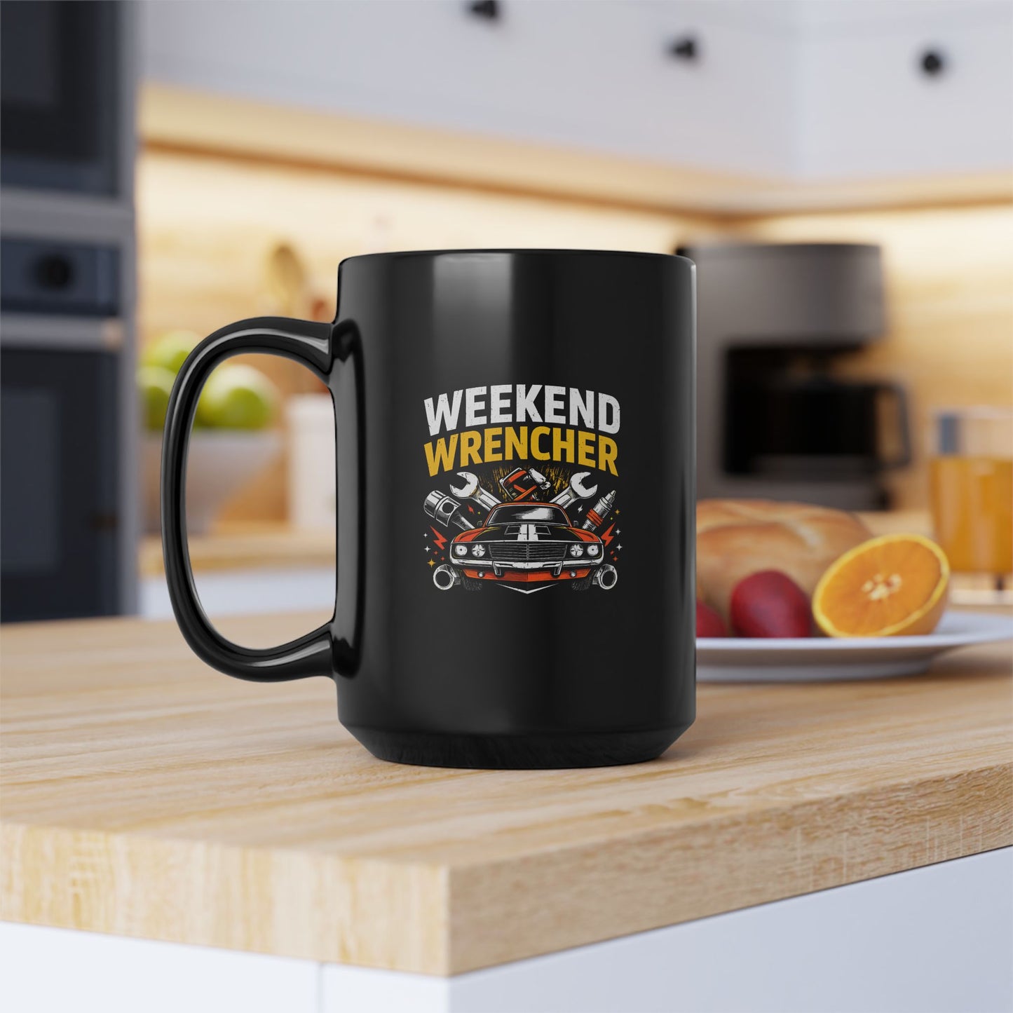Ron Ananian The Car Doctor™ - "Weekend Wrencher" - 15 oz Black Coffee Mug
