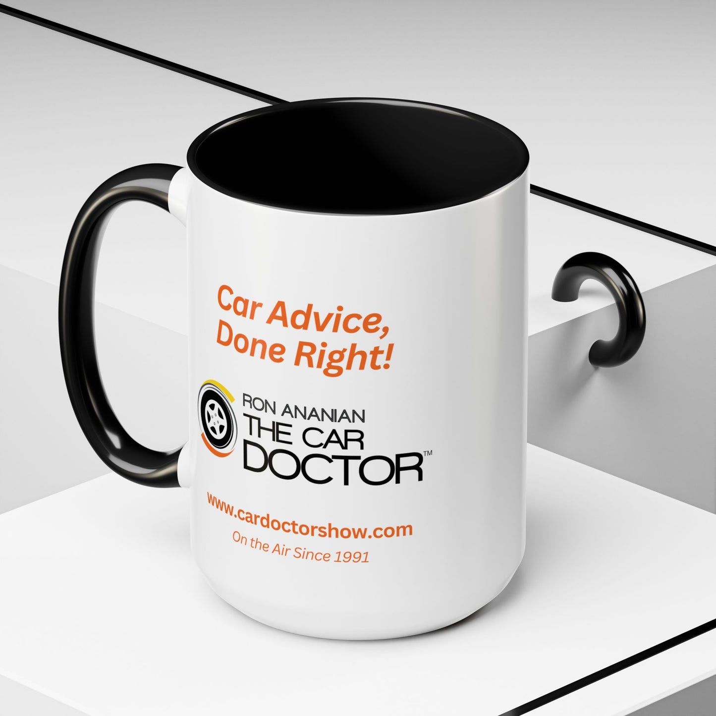 Ron Ananian The Car Doctor™ - 15 oz Coffee Mug with Ron-ism Quote