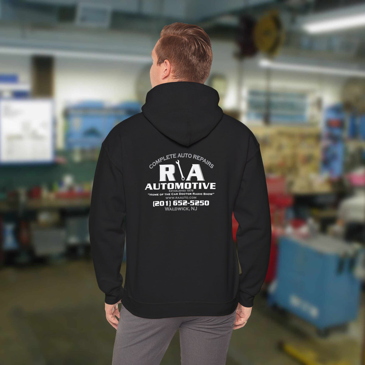 R \ A Automotive Hooded Sweatshirt