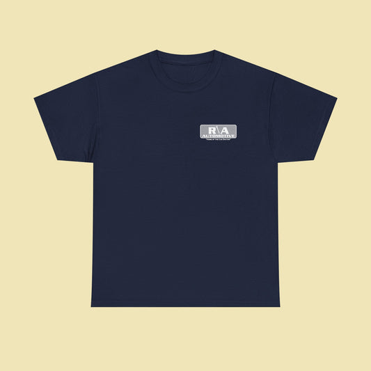 R  \  A Automotive Unisex Heavy Cotton T-shirt (LOGO ON FRONT & BACK)