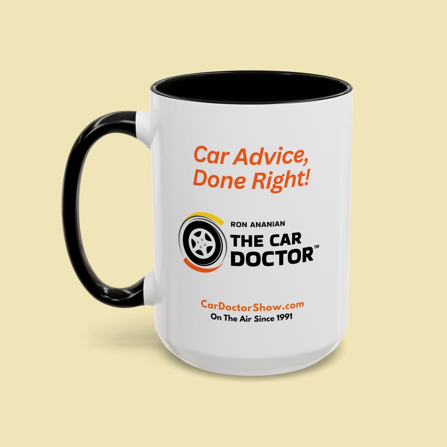 Ron Ananian The Car Doctor™ - 15 oz Coffee Mug with Ron-ism Quote