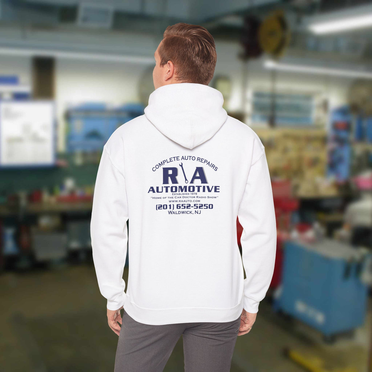 R \ A Automotive Hooded Sweatshirt